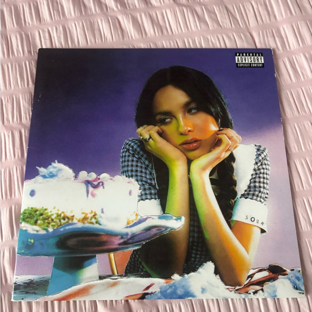 Purple Album Cover with Cake Design